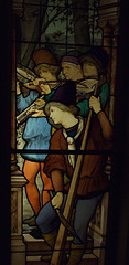 Detail from the Engagement Ball, a 19th Century Stained Glass Triptych in the Metropolitan Museum of Art,  May 2007