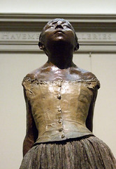 Detail of Little Fourteen-Year-Old Dancer by Degas in the Metropolitan Museum of Art, February 2008