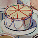 Detail of Cakes by Wayne Thiebaud in the National Gallery, September 2009