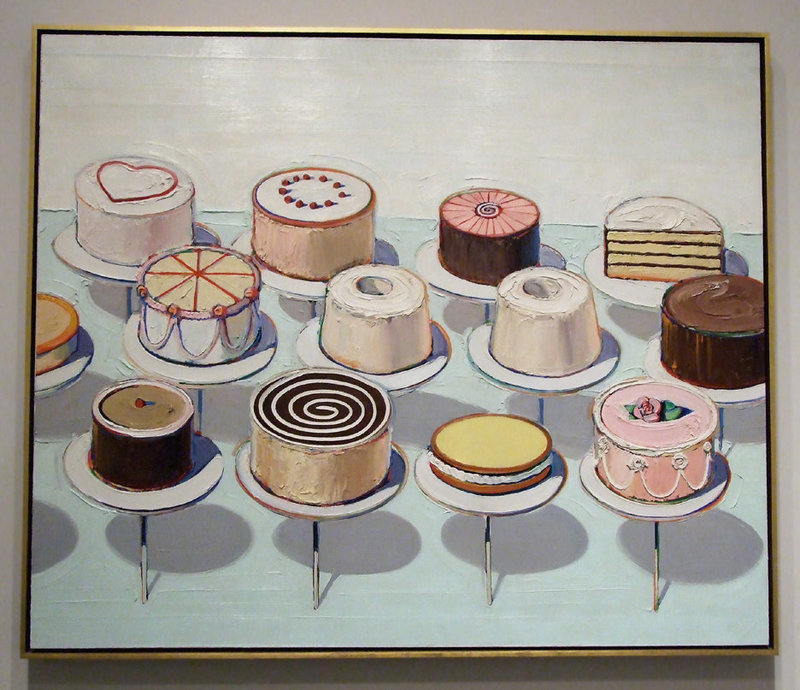 Cakes by Wayne Thiebaud in the National Gallery, September 2009