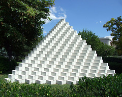 Four-Sided Pyramid by Sol Lewitt in the National Gallery Sculpture Garden, September 2009