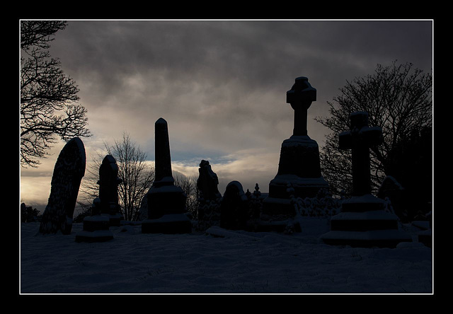 Dark cemetery