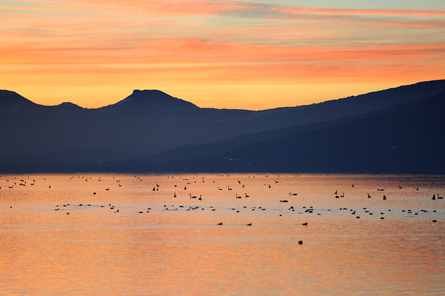 Le soleil s'est couché derrière le Jura...