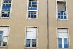 Vieille façade de l'Hôtel Dieu - avant restauration (Quartier de la Presqu'Ile à Lyon) (France, Europe)