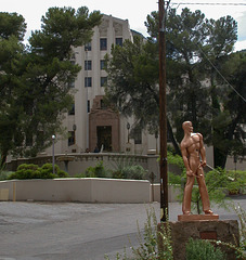 Bisbee Copper Miner monument and court house (3137)