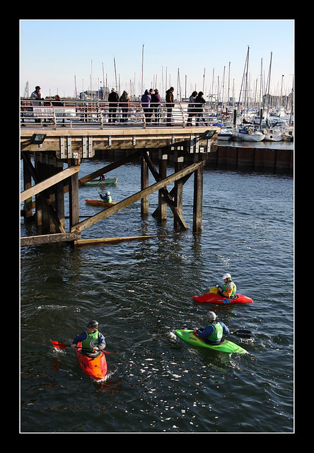 Watching the kayaks