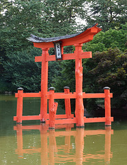 Torii Gate inside the Japanese Garden in the Brooklyn Botanic Garden, July 2008