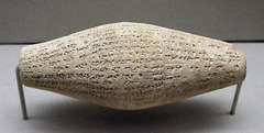 Inscribed Cylinder with Text Describing Nebuchadnezzar's Building Program in the Metropolitan Museum of Art, September 2010