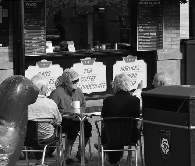 People at Filey, North Yorkshire