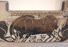 Detail of a Terracotta Sarcophagus Rim in the Metropolitan Museum of Art, July 2007