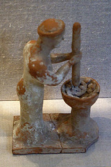 Terracotta Woman Pounding Food in a Mortar Figurine in the Metropolitan Museum of Art, Oct. 2007