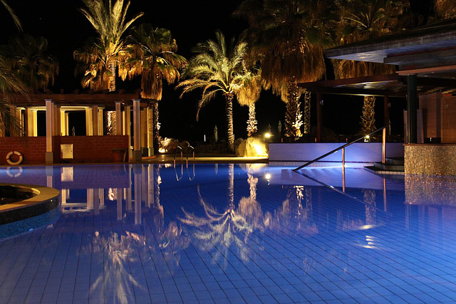 Hotel Pools at night