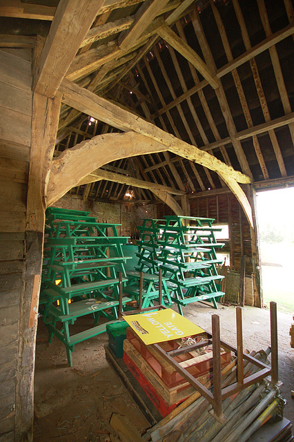 50. Park Farm, Henham, Suffolk. Building A. room 1. interior looking south west