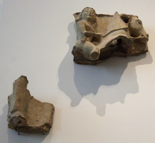 Fragments of a Terracotta Relief with a Rider Leading a Horse in the Metropolitan Museum of Art, July 2007