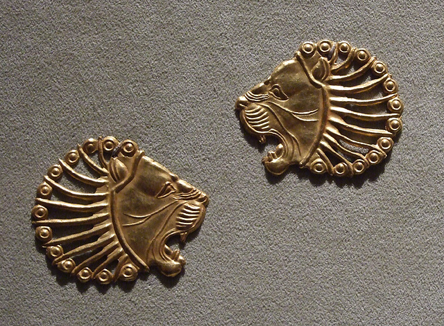 Appliques in Shape of a Lion's Head in the Metropolitan Museum of Art, July 2010
