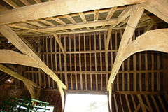 54. Park Farm, Henham, Suffolk. Building A Room 1. Interior. roof from door 1 eastern elevation