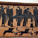 Terracotta Funerary Plaque done in Black Figure in the Metropolitan Museum of Art, Sept. 2007