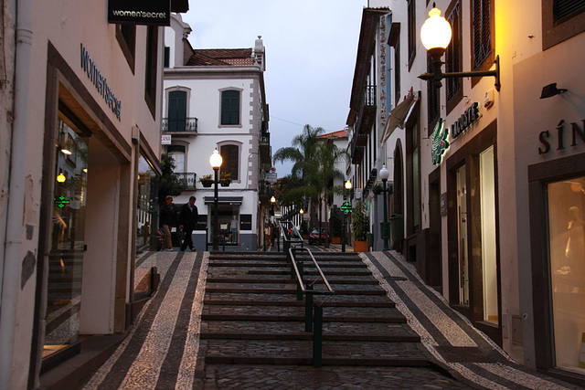 Funchal streets at dusk