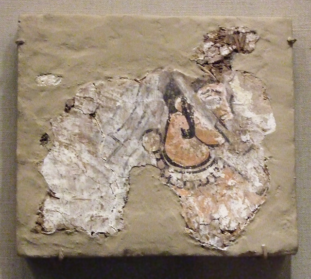 Fragment of a Sasanian Wall Painting in the Metropolitan Museum of Art, July 2010