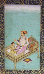 Detail of Shah Jahan and Prince Dara in the Metropolitan Museum of Art, February 2009
