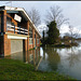 boathouse in the river