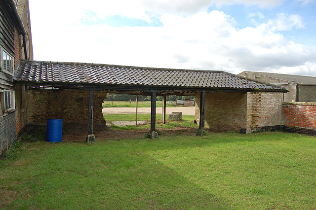 75. Park Farm, Henham, Suffolk. Building B north or courtyard wall