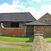 78. Park Farm, Henham, Suffolk. Building B. Western wall and courtyard wall