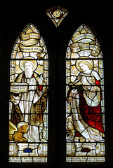 Detail of Stained Glass, Kirk Langley Church, Derbyshire