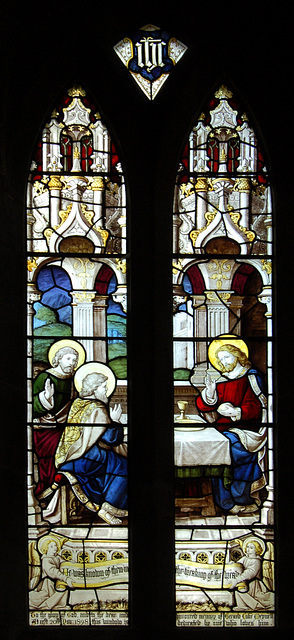 Detail of Stained Glass, Kirk Langley Church, Derbyshire