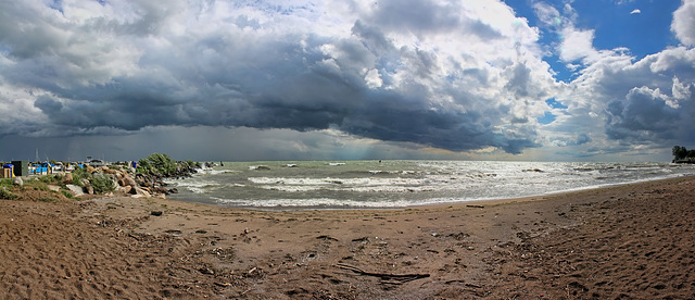 storm rolling in - a pano