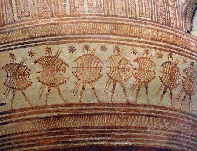 Detail from a Geometric Terracotta Krater in the Metropolitan Museum of Art,  July 2007