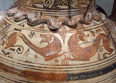 Detail of the Shoulder of an Unattributed Terracotta Neck-Amphora in the Metropolitan Museum of Art, Oct. 2007