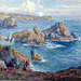Kynance Cove and Lizard Head - painted by Claude Marks