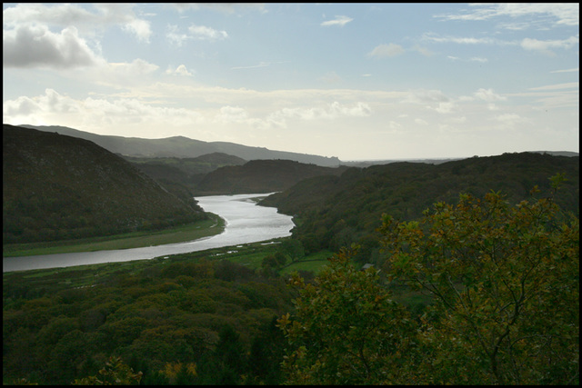 the valley below