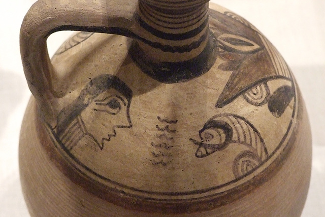 Detail of a Cypriot Terracotta Jug in the Metropolitan Museum of Art, July 2010