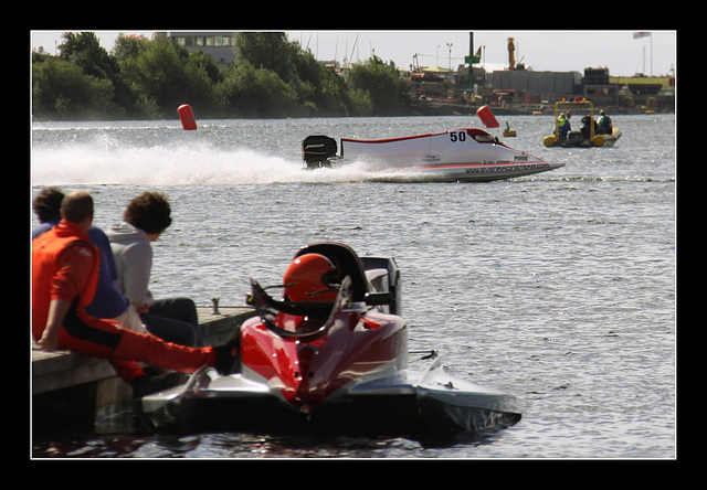 Powerboat racing on Cardiff Bay