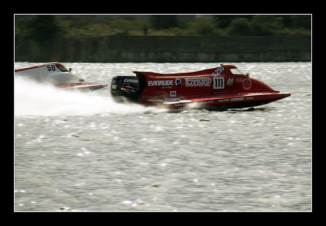 Powerboat racing on Cardiff Bay