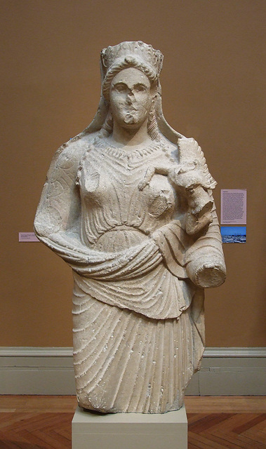 Cypriot Limestone Statue of Aphrodite with Winged Eros in the Metropolitan Museum of Art, July 2010