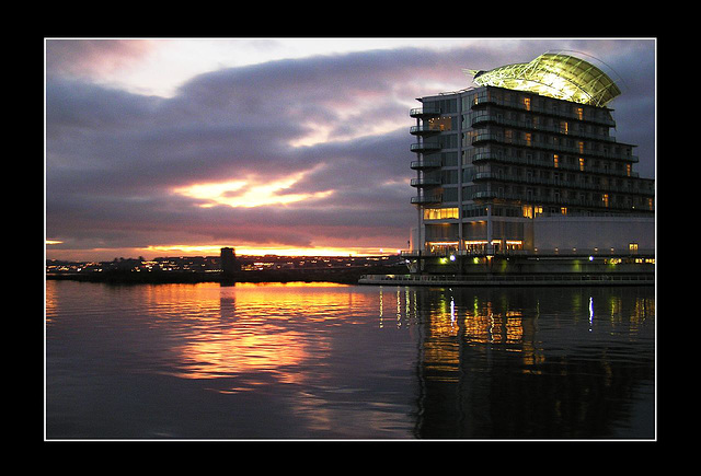 Hotel at dusk