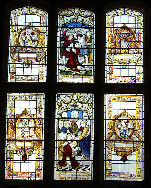 Detail of Stained Glass, Kirk Langley Church, Derbyshire