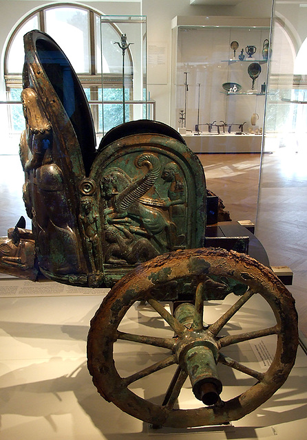 Detail of the Etruscan Bronze Chariot in the Metropolitan Museum of Art, Sept. 2007