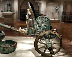 Detail of the Etruscan Bronze Chariot in the Metropolitan Museum of Art, February 2008
