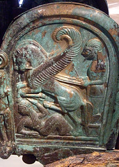 Detail of the Reliefs on the Side of the Etruscan Bronze Chariot in the Metropolitan Museum of Art, Sept. 2007