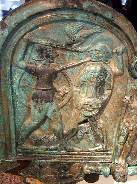 Detail of the Reliefs on the Side of the Etruscan Bronze Chariot in the Metropolitan Museum of Art, Sept. 2007