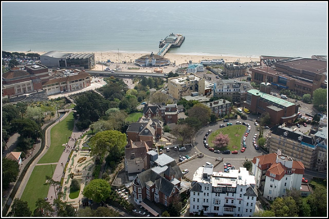 A view of the pier and beach