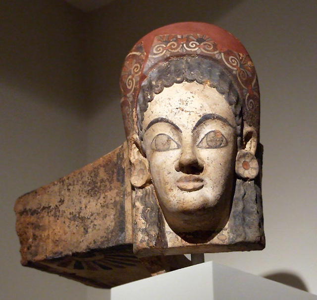 Etruscan Terracotta Antefix of a Woman With a Diadem in the Metropolitan Museum of Art, February 2008