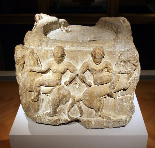 Etruscan Limestone Cippus Base in the Metropolitan Museum of Art, February 2011