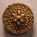 Detail of the Etruscan Gold Disks with Lions' Heads in the Metropolitan Museum of Art, February 2008