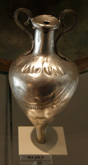 Etruscan Silver Amphoriskos from the Bolsena Tomb of a Wealthy Woman in the Metropolitan Museum of Art, Sept. 2007