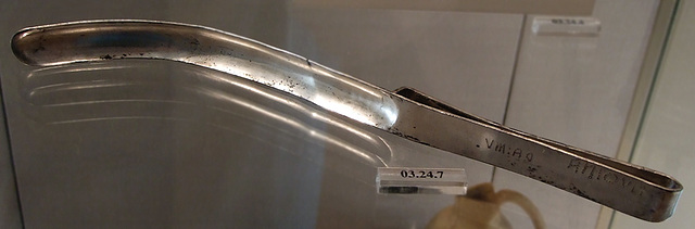 Etruscan Silver Strigel from the Bolsena Tomb of a Wealthy Woman in the Metropolitan Museum of Art, Sept. 2007